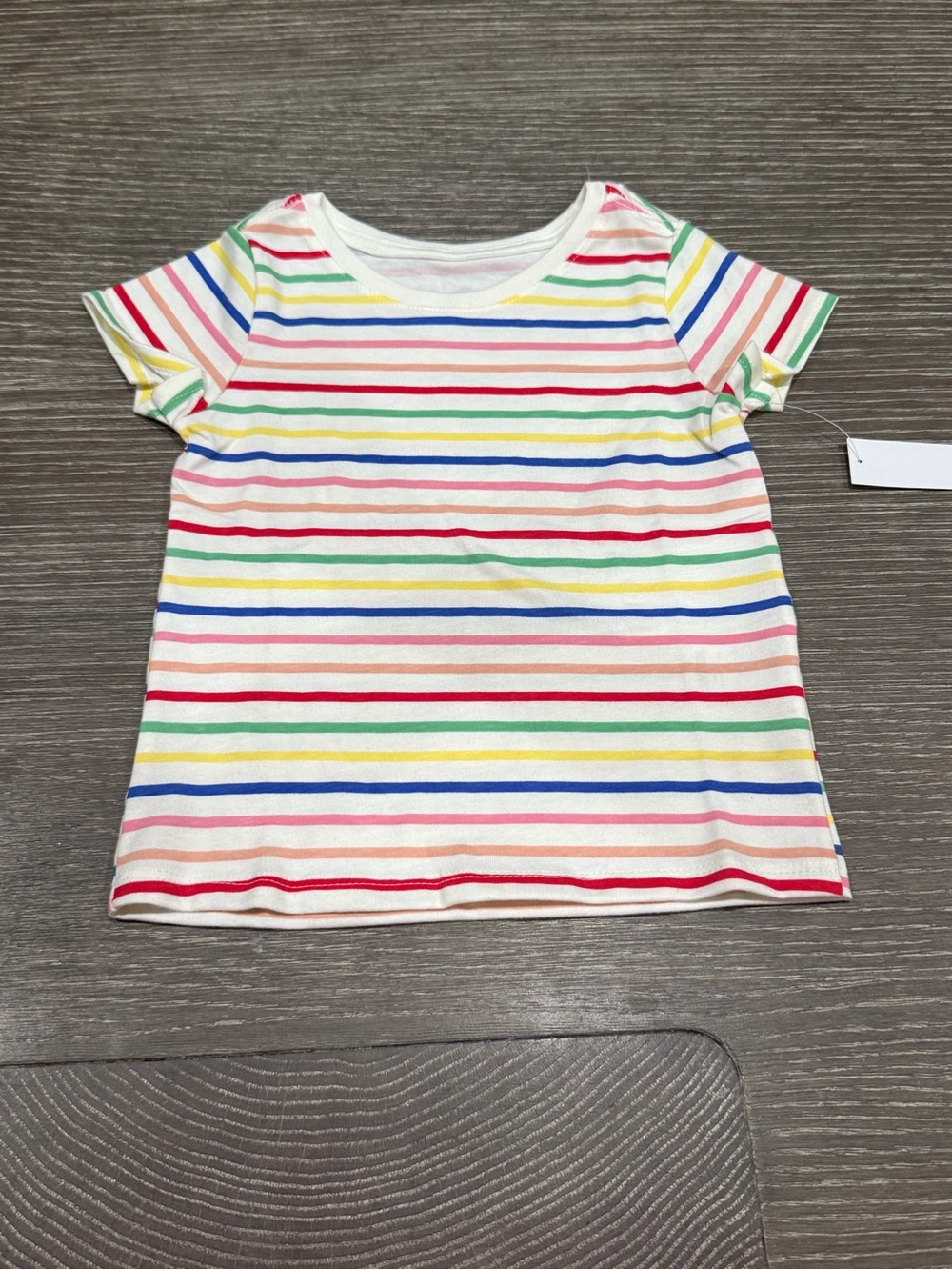NWT Size 2T Wonder Nation short sleeve Rainbow Stripe Tee